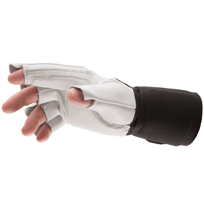 479-31 Anti-Impact Trigger Gloves are half finger gloves made with breathable and stretchy nylon Lycra. Soft pearl leather palm and back offers dexterity and abrasion protection. The 479-31 has impact absorbing 1/8" VEP padding in the palm, trigger finger and thumb area.