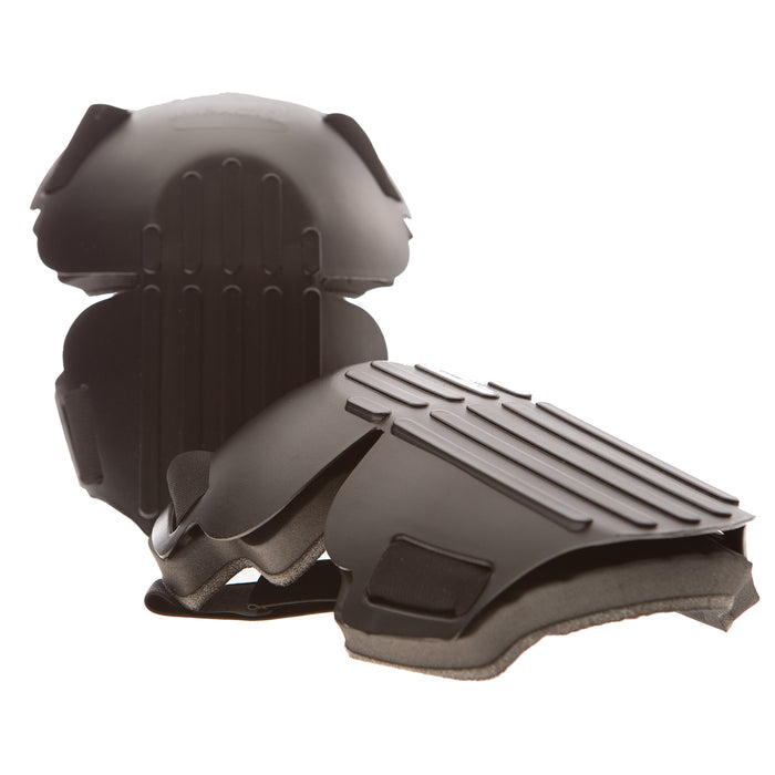 825-00 Hinged Hard Shell Knee Pads bend with your knee to provide superior protection while you work. The ribbed surface helps prevent slipping while the flat kneeling face offers stability when working on your knees.