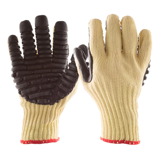 BLACKMAXX BLADE Anti-Vibration/Anti-Slash Gloves are an economical solution to vibration and slash protection. Made with 60% Kevlar and 40% cotton seamless knit materials (7 gauge liner) to incorporate superior slash protection. The palms are coated with "pods" of lightweight cellular Chloroprene. This design ensures extreme comfort.