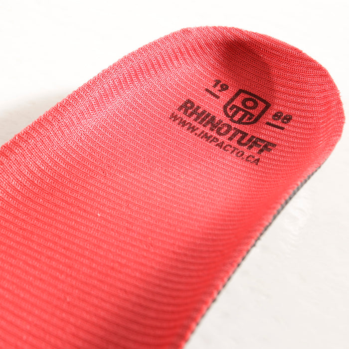 RHINTOTUFF Puncture Resistant Insoles are made with a stainless steel plate cushioned between layers of hypo-allergenic anti-fatigue moisture-wicking fabric to provide protection against puncture wounds caused by sharp objects
